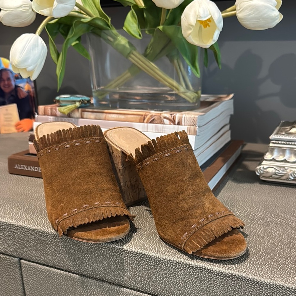 Tory Burch caramel Suede Women's Mules